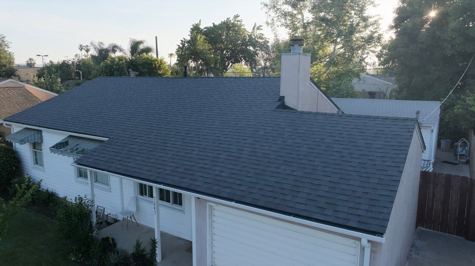 Architectural shingle roof detail