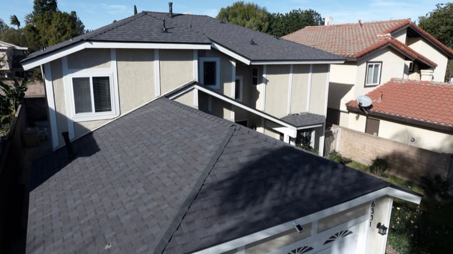 Completed Shingle Roof, Two-Story Home