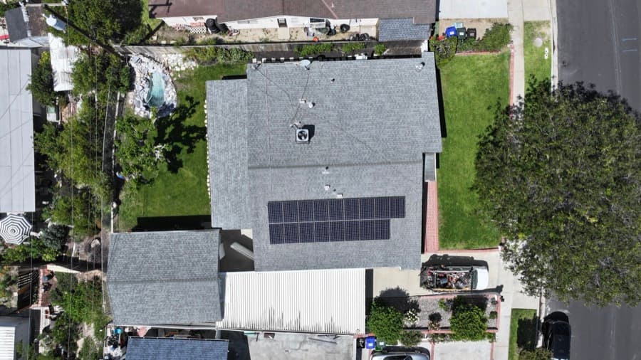 Aerial View, Completed Shingle Roof