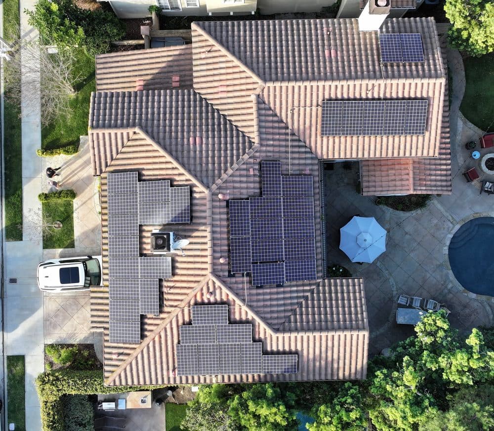 Completed tile roofing project
